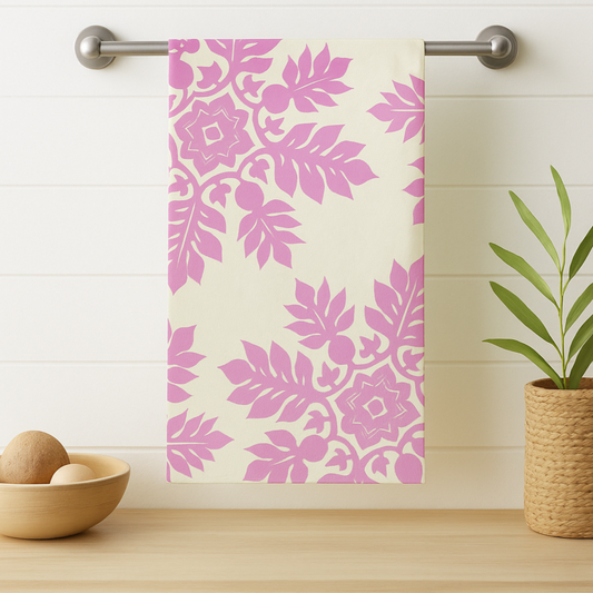 Ulu Quilt Tea Towel Guava