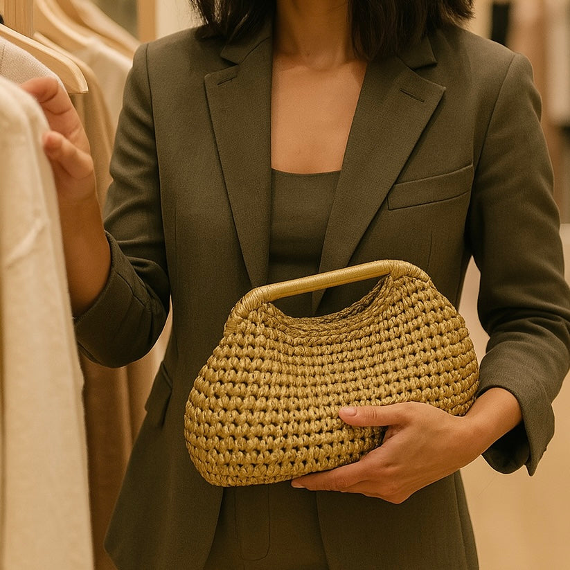 Palma Woven Clutch