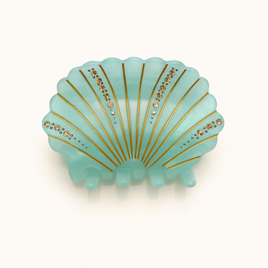 Shell Hair Claw Teal