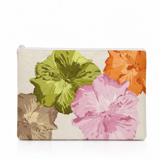 Rainbow Hibiscus Pouch