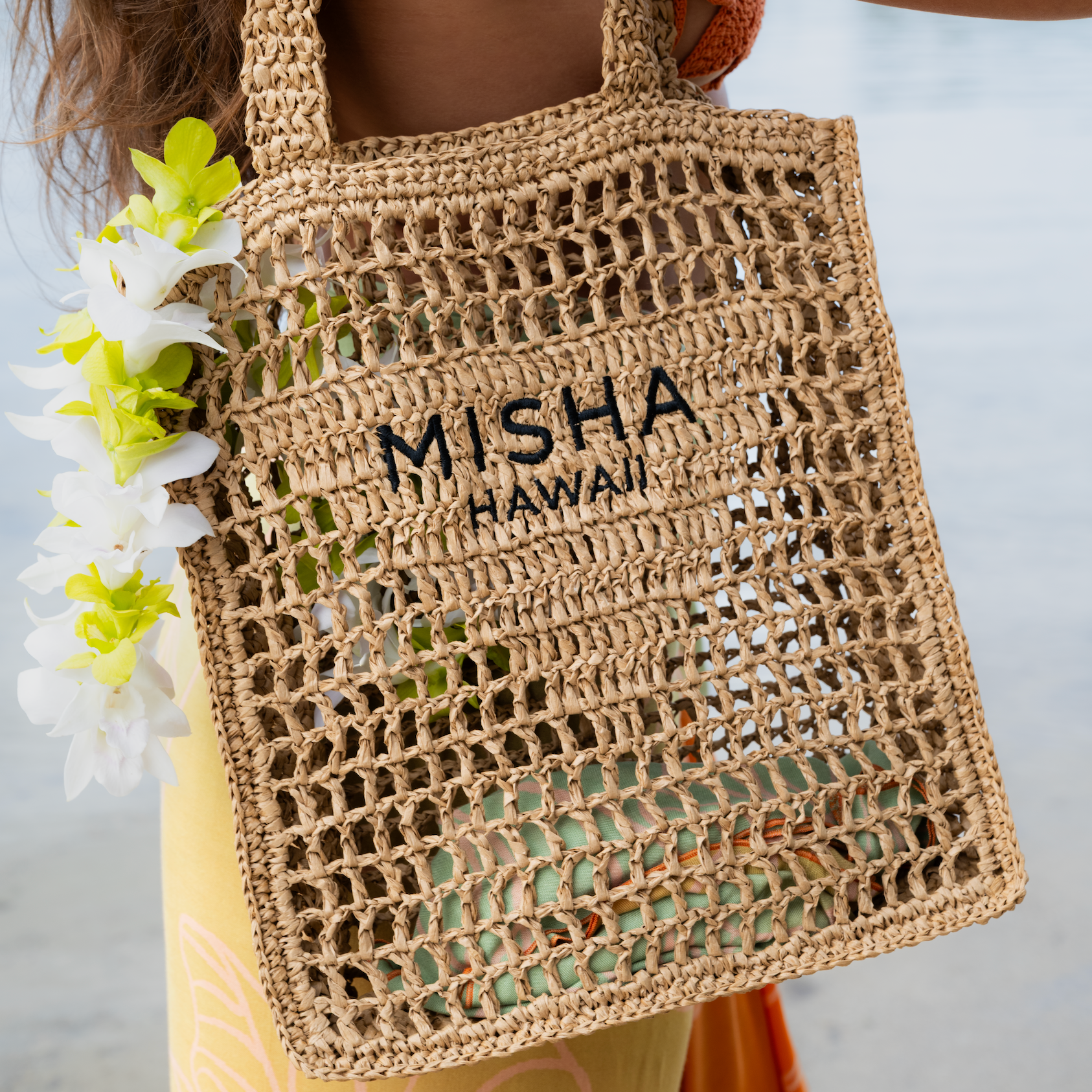 あ*お様 Misha&Puff BeachHat 12-24m TARRAGON Misha Hawaii Raffia Tote Bag – Misha Hawaii Home