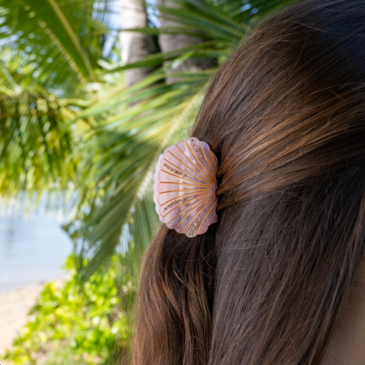 Shell Hair Claw Pink