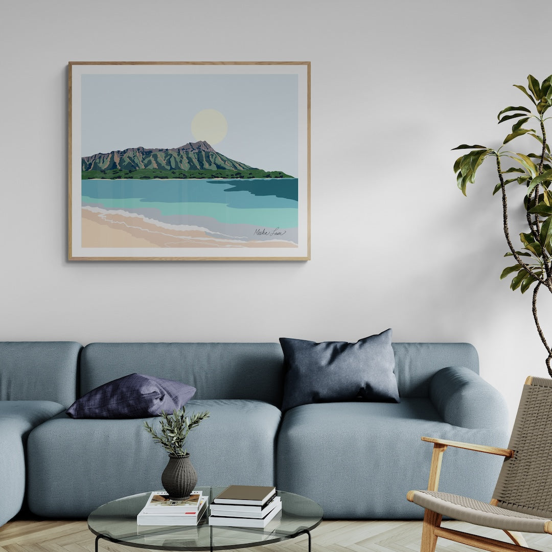 Moonrise over Diamond Head – Misha Hawaii Home