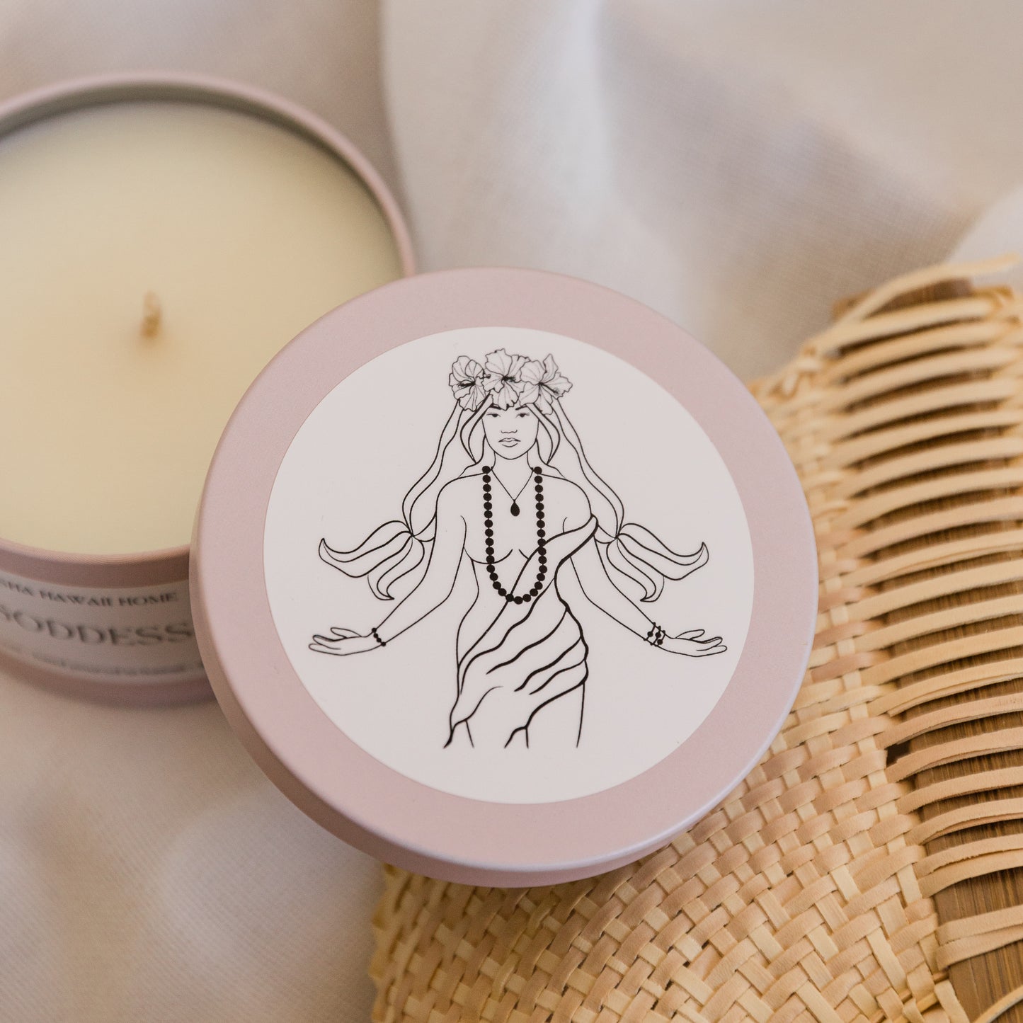 Goddess Tin Candle