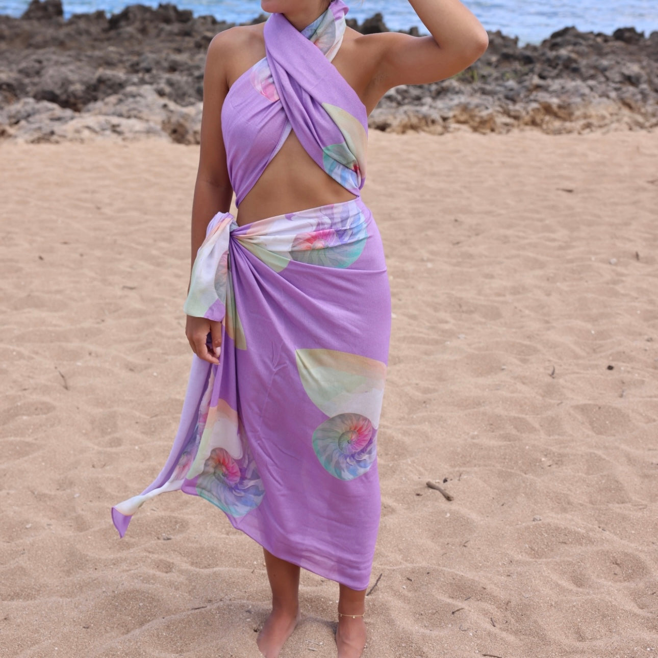 Nautilus Pareo Beach-Inspired Art from Misha Hawaii Nautilus Pareo Beach-Inspired Art from Misha Hawaii