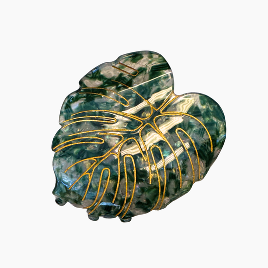 Monstera Hair Claw Green