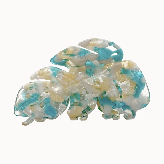 Monstera Hair Claw Blue