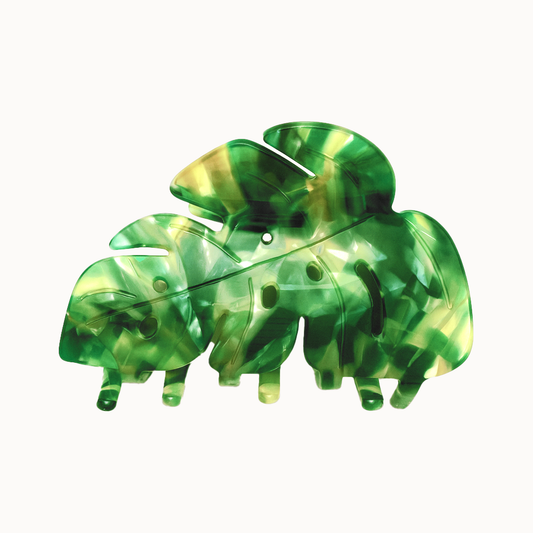 Monstera Hair Claw Green