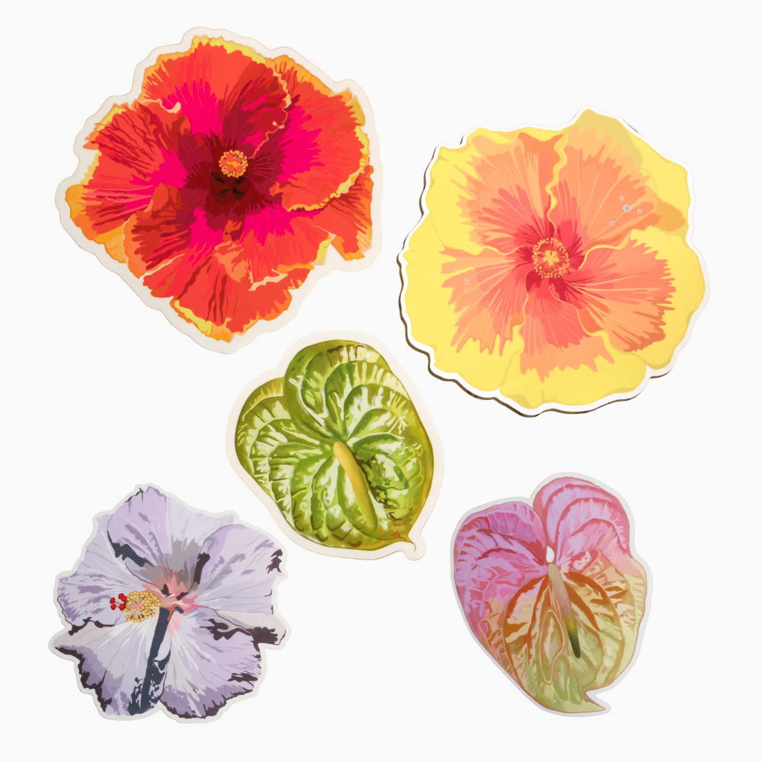Floral Sticker Pack of 5 – Misha Hawaii Home