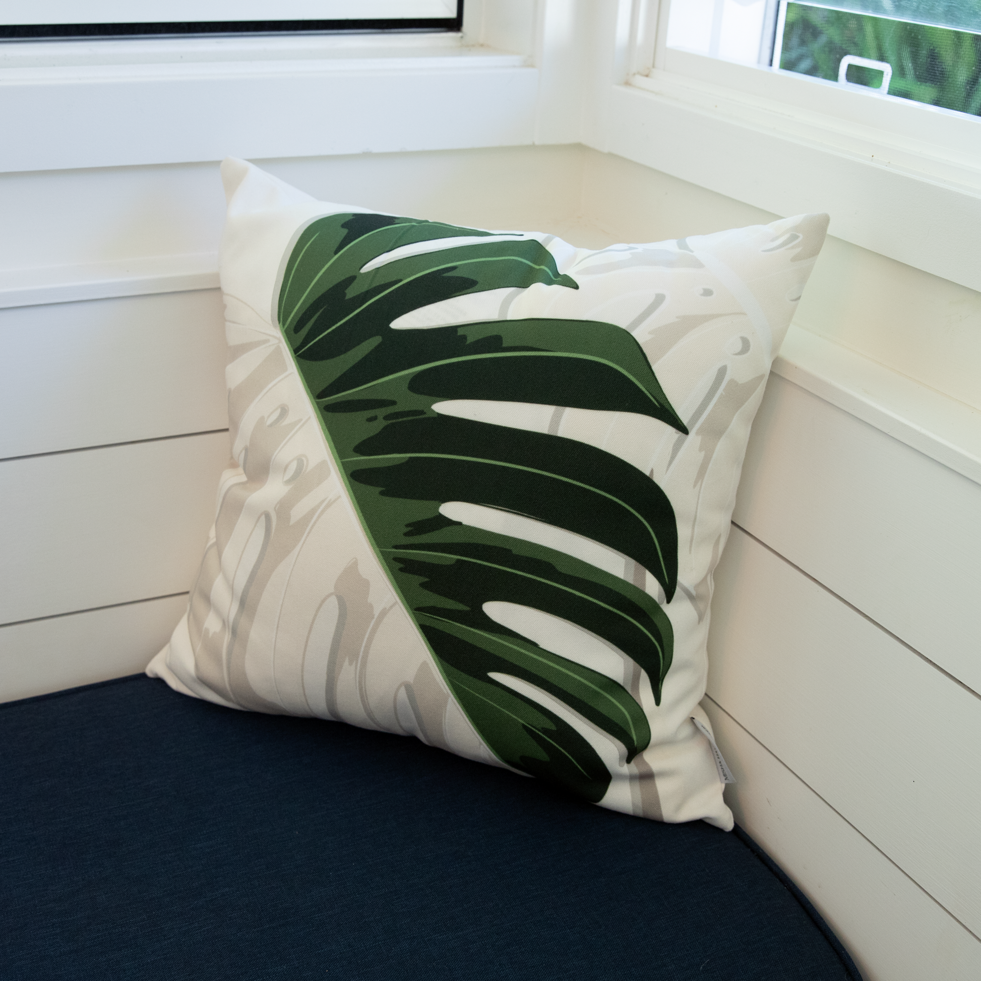 monstera pillow Variegated Monstera Pillow Cover