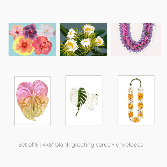 Hawaiian Flora - Set of 6 Cards