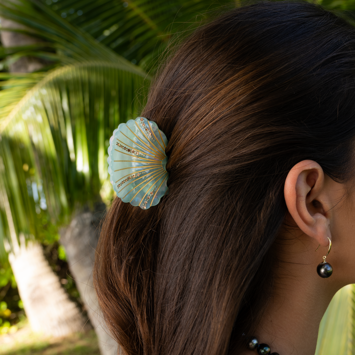 Shell Hair Claw Teal