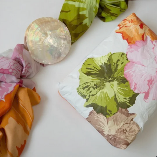 Rainbow Hibiscus Pouch