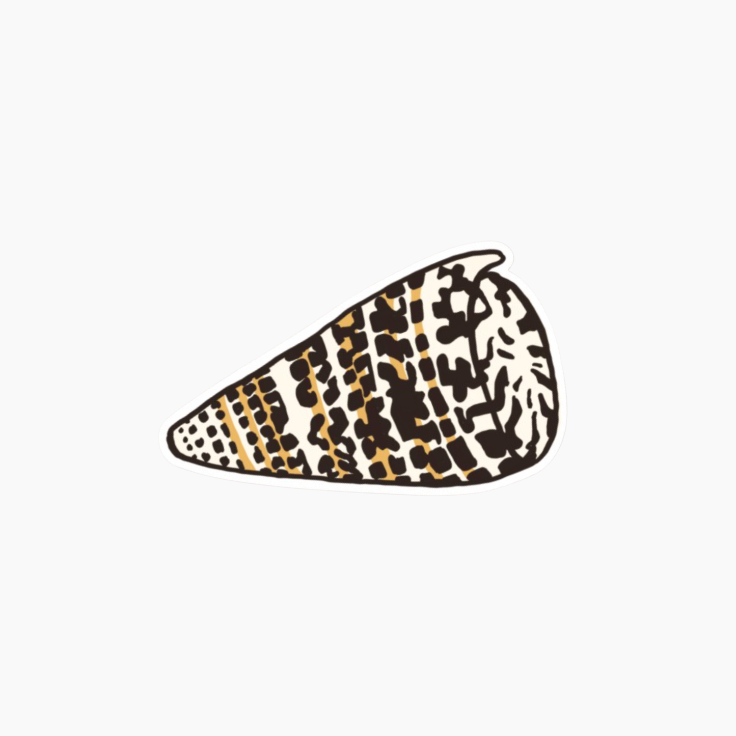 Leopard Cone Shell Sticker