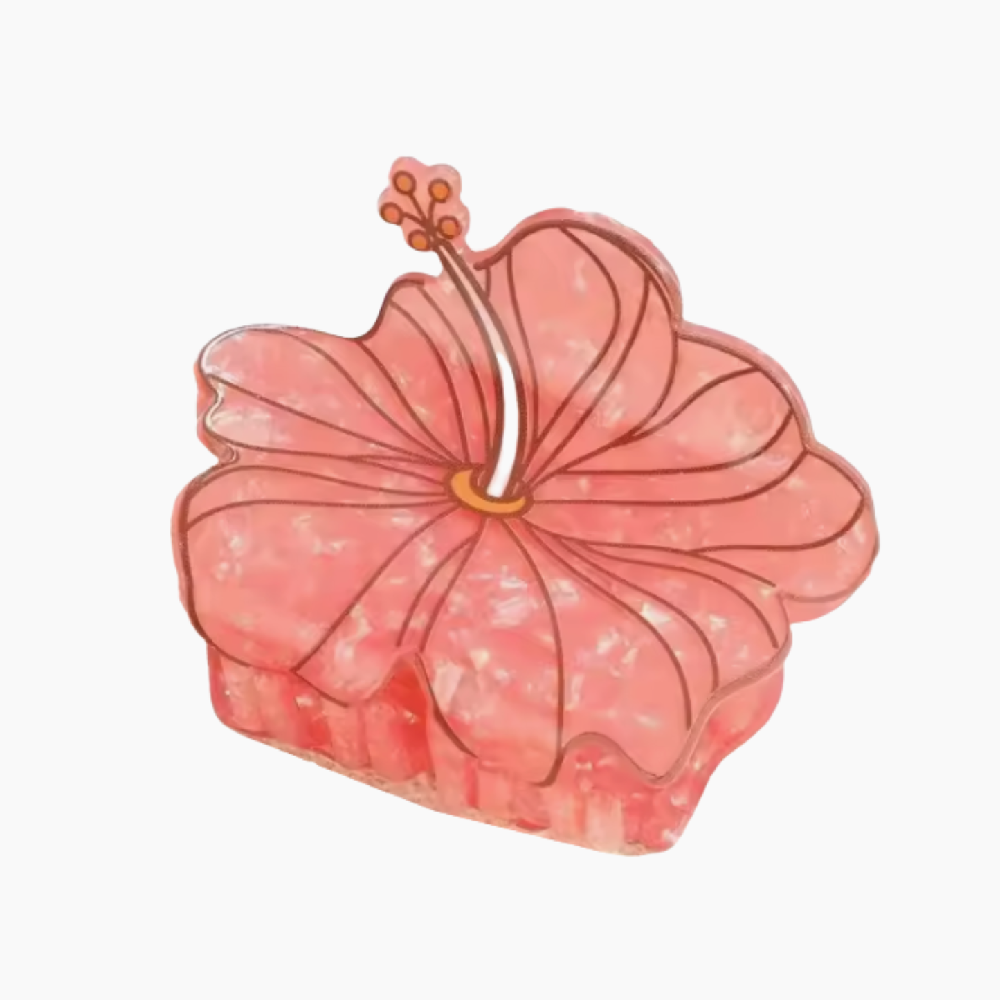 Hibiscus Hair Claw Pink