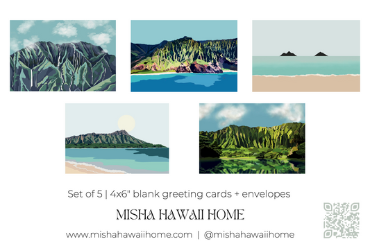 Hawai'i Landscapes - Set of 5 Cards